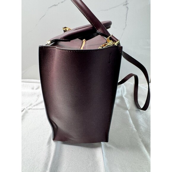 Michael Kors Collection GRACIE Tote Burgundy Leather + Python Embossed Wallet - Picture 8 of 16